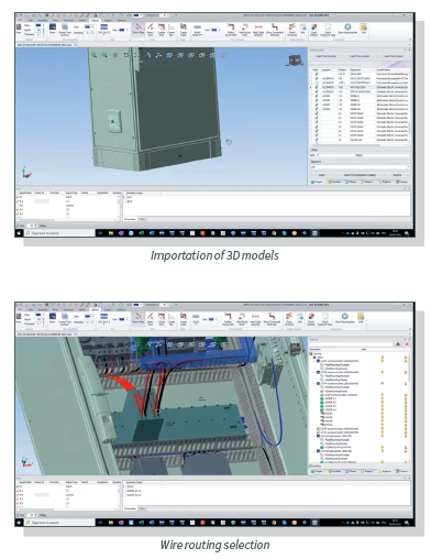 3D model import and wire routing