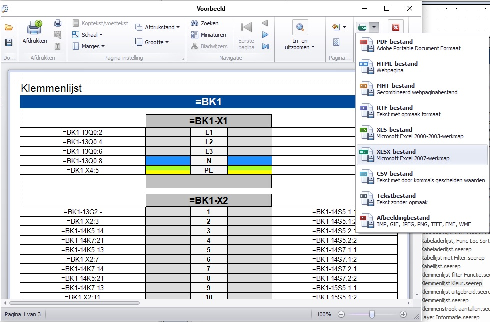 SEE Electrical report screenshot