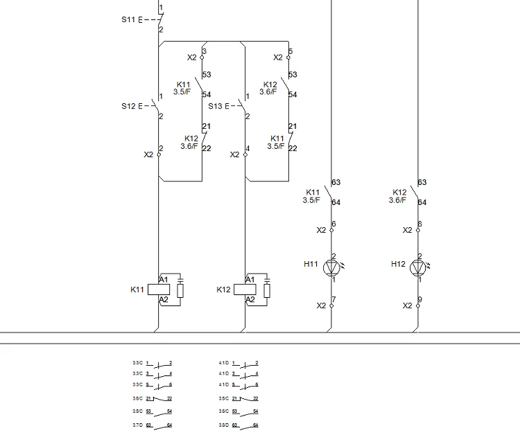 Rysunek elektryczny wykonany w SEE Electrical V8 nr 2